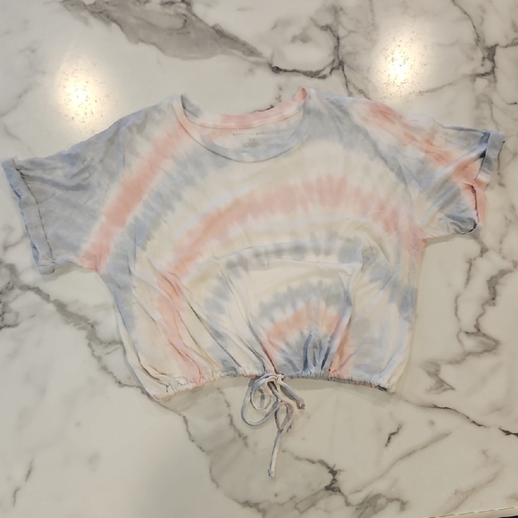 American Eagle Outfitters Tie-Dye Short Sleeve Tee - Blue, Pink, Cream - Picture 1 of 3